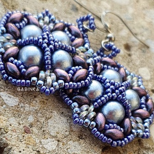 Perzsa fülbevaló (sötétkék) - ékszer - fülbevaló - lógó fülbevaló - Meska.hu