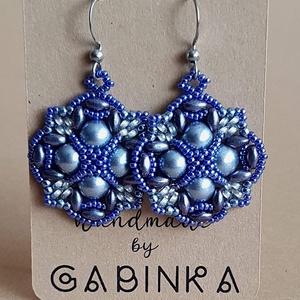 Perzsa fülbevaló (sötétkék) - ékszer - fülbevaló - lógó fülbevaló - Meska.hu