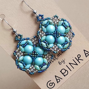 Perzsa fülbevaló (türkíz) - ékszer - fülbevaló - lógó fülbevaló - Meska.hu