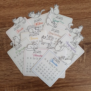 Cicás naptár 2026 - 12 hónap - otthon & életmód - papír, írószer - naptár & tervező - Meska.hu