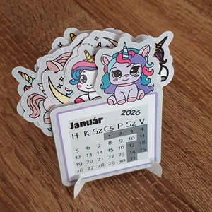 Unikornisos naptár 2026 - 12 hónap - Meska.hu