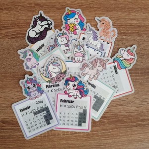 Unikornisos naptár 2026 - 12 hónap - otthon & életmód - papír, írószer - naptár & tervező - Meska.hu