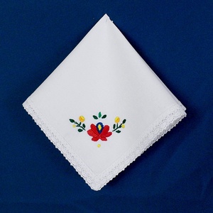 Hímzett keszkenő - Meska.hu