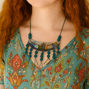 Házikós nyakbavaló - ékszer - nyaklánc - medálos nyaklánc - Meska.hu