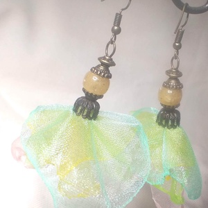 Szellő szárnyán (organza fülbevaló) -  - Meska.hu