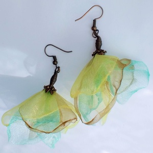 Szellő szárnyán (organza fülbevaló) -  - Meska.hu