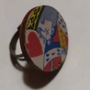 Király decoupage gyűrű  - Meska.hu