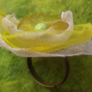 Virágzás (organza gyűrű) - ékszer - gyűrű - kerek gyűrű - Meska.hu