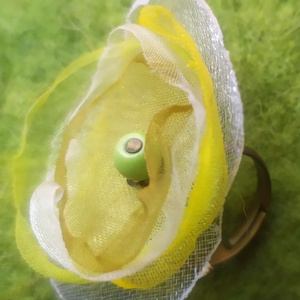 Virágzás (organza gyűrű) - ékszer - gyűrű - kerek gyűrű - Meska.hu