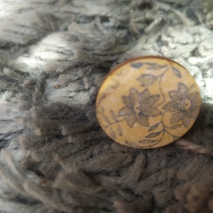 Kékítő decoupage kerek gyűrű  - ékszer - gyűrű - kerek gyűrű - Meska.hu