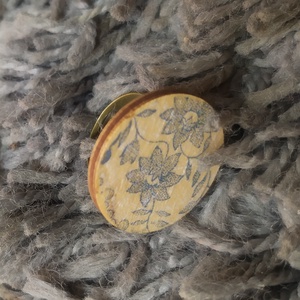 Kékítő decoupage kerek gyűrű , Ékszer, Gyűrű, Kerek gyűrű, Decoupage, transzfer és szalvétatechnika, MESKA