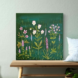 Vadvirágos, botanikai akril festmény, vászonkép - művészet - festmény - akril - Meska.hu
