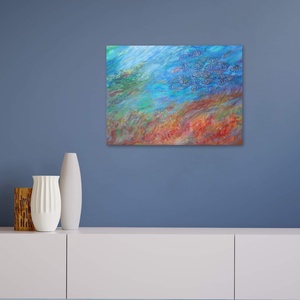 Áramlat  Akril festmény absztrakt - Meska.hu