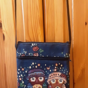 Bagoly mintás oldaltáska - táska & tok - kézitáska & válltáska - vállon átvethető táska - Meska.hu