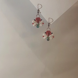 Pillangó fülbevaló - ékszer - fülbevaló - lógó fülbevaló - Meska.hu
