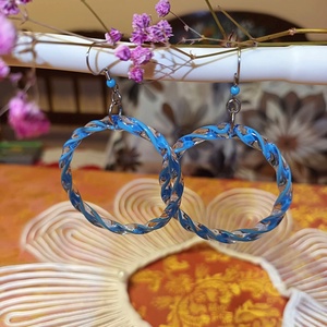 Frida Kahlo fülbevaló - ékszer - fülbevaló - lógós kerek fülbevaló - Meska.hu