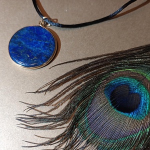 Lapis lazuli medálos lánc II., Ékszer, Nyaklánc, Medálos nyaklánc, Ékszerkészítés, MESKA