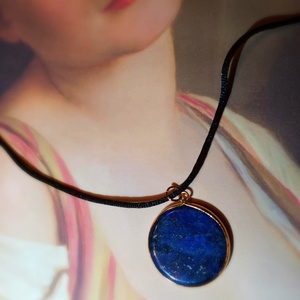 Lapis lazuli medálos lánc II. - ékszer - nyaklánc - medálos nyaklánc - Meska.hu