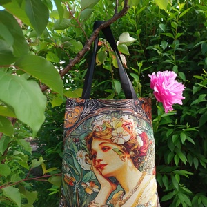 Alfons Mucha válltáska I. - táska & tok - bevásárlás & shopper táska - shopper, textiltáska, szatyor - Meska.hu