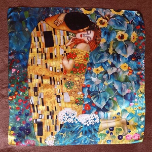 Gustav Klimt A csók selyemkendő, Ruha & Divat, Sál, Sapka, Kendő, Kendő, Varrás, MESKA