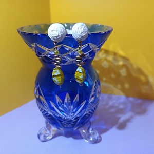 Millefiori lógós füli - Meska.hu