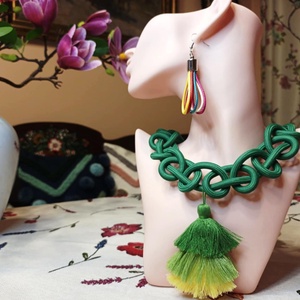 Fiona - zsinóros nyakék - ékszer - nyaklánc - medálos nyaklánc - Meska.hu