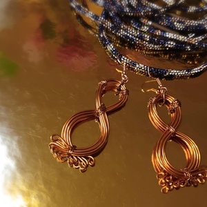 XÉNIA  drótékszer fülbevaló - ékszer - fülbevaló - lógó fülbevaló - Meska.hu