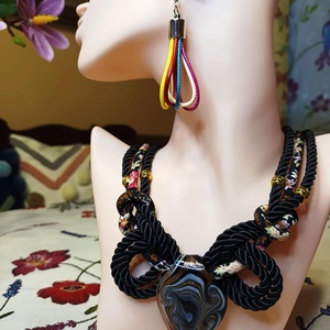 Sokszínű fülbevaló, Ékszer, Fülbevaló, Lógó fülbevaló, Ékszerkészítés, MESKA