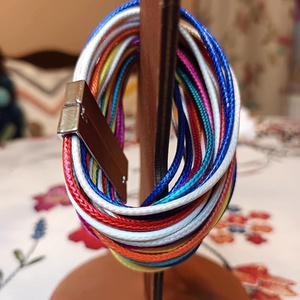 Sokszínű mágneskapcsos karkötő - ékszer - karkötő - széles karkötő - Meska.hu