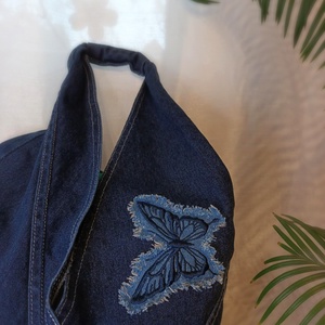 Denim farmer shopper táska - táska & tok - bevásárlás & shopper táska - shopper, textiltáska, szatyor - Meska.hu