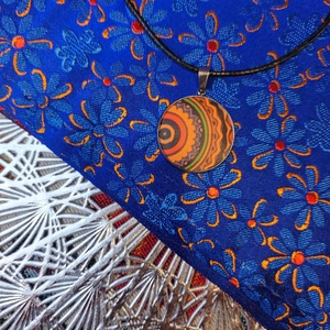 Színpompás Etno Medál - ékszer - nyaklánc - medál - Meska.hu