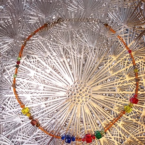 Modern geometrikus nyaklánc fazettált gyöngyökkel - ékszer - nyaklánc - cameo nyaklánc - Meska.hu