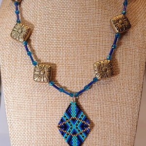 Etno-Chic gyöngyékszer szett � Türkiz és Bronz Harmónia - ékszer - ékszerszett - Meska.hu