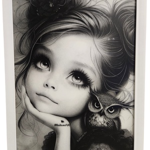 Gravírozott üveg falikép - részletgazdag portré, Otthon & Életmód, Dekoráció, Fali és függő dekoráció, Falra akasztható dekor, Gravírozás, pirográfia, Üvegművészet, MESKA