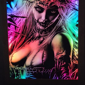 Egyedi gravírozott fénykép keretben - saját fotóval, Led világítással 40 x 30 / 50 x 40 - otthon & életmód - dekoráció - kép & falikép - üvegkép - Meska.hu