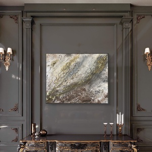 Golden marble 50cm X 40cm absztrakt texturált festmény - művészet - festmény - festmény vegyes technika - Meska.hu