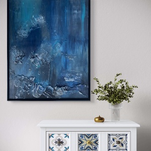 Living waves  40cm x 50 cm texturált absztrakt festmény, Művészet, Festmény, Festmény vegyes technika, Festészet, Festett tárgyak, MESKA
