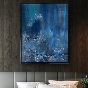 Living waves  40cm x 50 cm texturált absztrakt festmény - művészet - festmény - festmény vegyes technika - Meska.hu