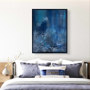 Living waves  40cm x 50 cm texturált absztrakt festmény - művészet - festmény - festmény vegyes technika - Meska.hu