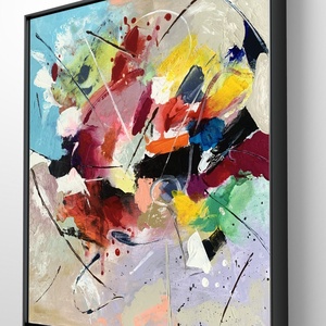 Whirl 40cm x 40 cm absztrakt festmény, Művészet, Festmény, Festmény vegyes technika, Festészet, Festett tárgyak, MESKA