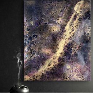 Gold-Red galaxy 46cm X 55cm akril, epoxy kép, Művészet, Festmény, Festmény vegyes technika, Festészet, Festett tárgyak, MESKA