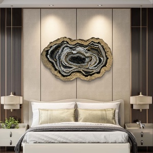 Black and White 107cm x 65cm Epoxy gyanta egyedi geoda kép lávakővel. - művészet - festmény - festmény vegyes technika - Meska.hu