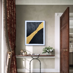 Golden river 50cm x 40cm textúrált kép, Művészet, Festmény, Festmény vegyes technika, Festészet, Festett tárgyak, MESKA
