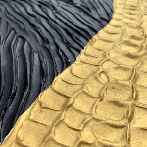 Golden river 50cm x 40cm textúrált kép - művészet - festmény - festmény vegyes technika - Meska.hu