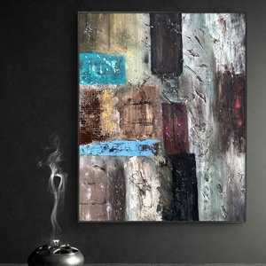 Fields 40cm x 50 cm texturált absztrakt festmény - művészet - festmény - festmény vegyes technika - Meska.hu