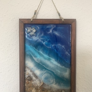 Seaside 22,5cm x 34cm epoxy texturált kép  - művészet - festmény - festmény vegyes technika - Meska.hu