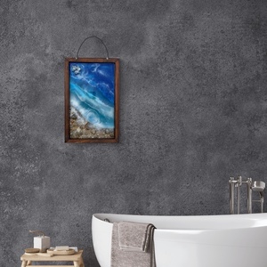 Seaside 22,5cm x 34cm epoxy texturált kép  - művészet - festmény - festmény vegyes technika - Meska.hu