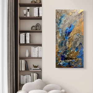 Liquid earth I. 30cm x 60cm absztrakt strukturált festmény, Művészet, Festmény, Festmény vegyes technika, Festészet, Festett tárgyak, MESKA