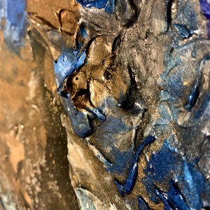 Liquid earth I. 30cm x 60cm absztrakt strukturált festmény - művészet - festmény - festmény vegyes technika - Meska.hu