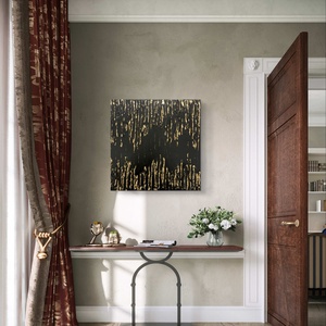  Golden dripstone 40cm x 40 cm texturált absztrakt festmény - művészet - festmény - festmény vegyes technika - Meska.hu